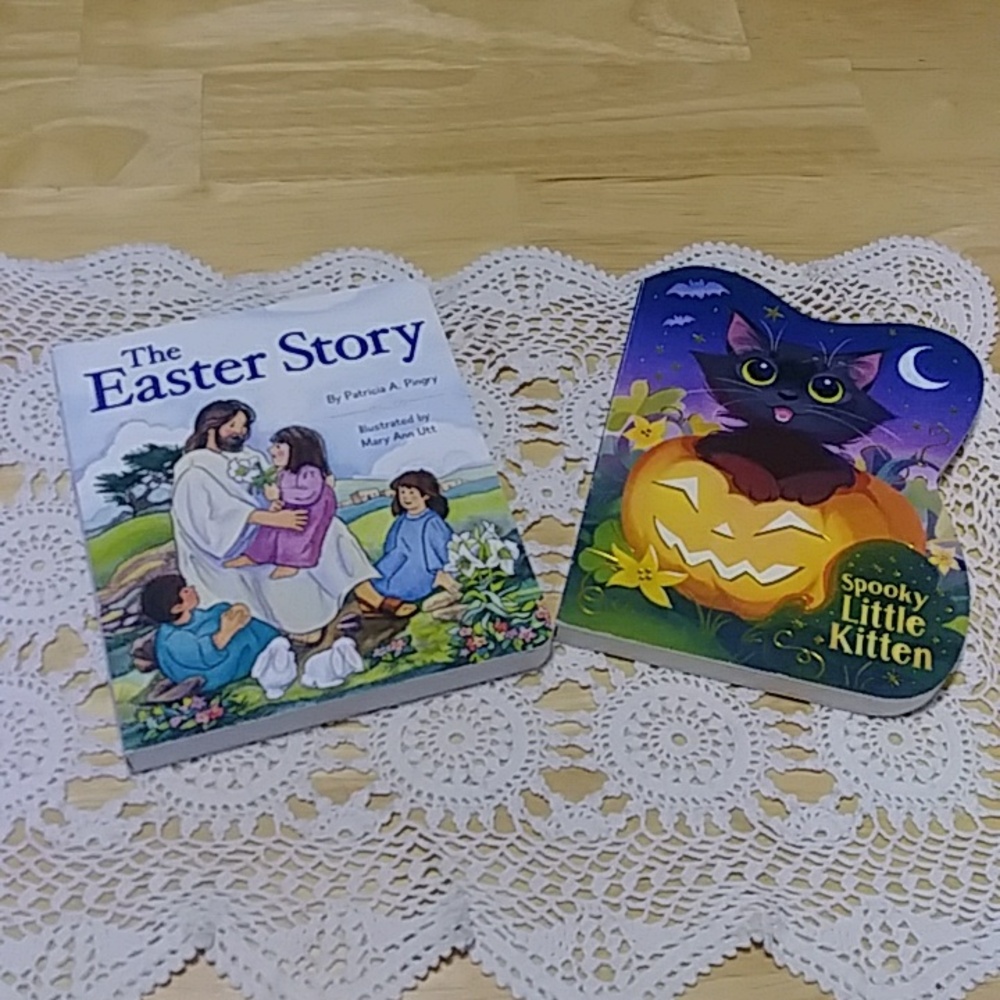 Easter and Halloween Board Books for children, bundle ot two